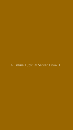 Tampilan Antarmuka Aplikasi T6 Online Tutorial Server Linux - 1