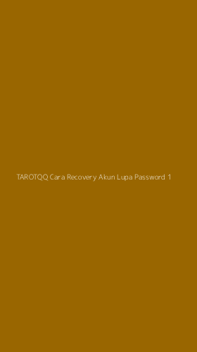 Tampilan Antarmuka Aplikasi Tarotqq Cara Recovery Akun Lupa Password - 1