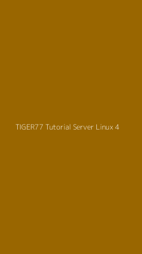 Tampilan Antarmuka Aplikasi Tiger77 Tutorial Server Linux - 4