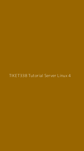 Tampilan Antarmuka Aplikasi Tiket338 Tutorial Server Linux - 4