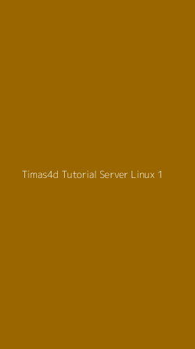 Tampilan Antarmuka Aplikasi Timas4d Tutorial Server Linux - 1