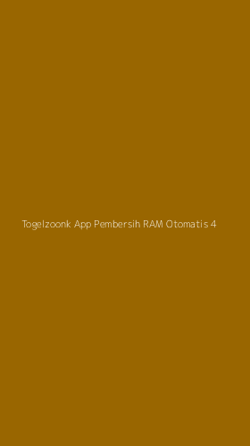 Tampilan Antarmuka Aplikasi Togelzoonk App Pembersih Ram Otomatis - 4