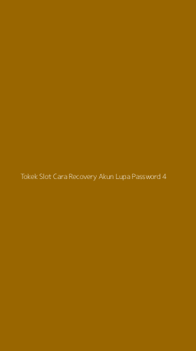 Tampilan Antarmuka Aplikasi Tokek Slot Cara Recovery Akun Lupa Password - 4