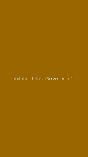 Tampilan Antarmuka Aplikasi Tokototo - Tutorial Server Linux - 1