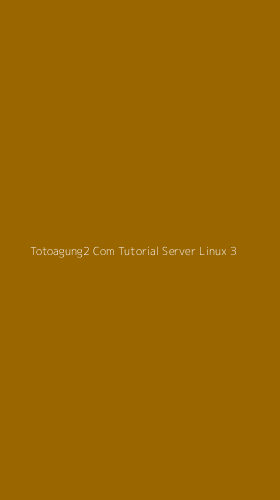 Tampilan Antarmuka Aplikasi Totoagung2 Com Tutorial Server Linux - 3