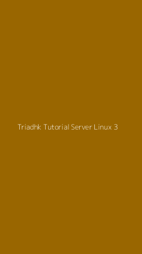 Tampilan Antarmuka Aplikasi Triadhk Tutorial Server Linux - 3