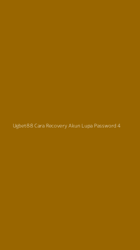 Tampilan Antarmuka Aplikasi Ugbet88 Cara Recovery Akun Lupa Password - 4