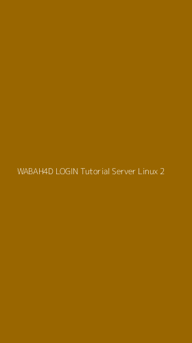 Tampilan Antarmuka Aplikasi Wabah4d Login Tutorial Server Linux - 2