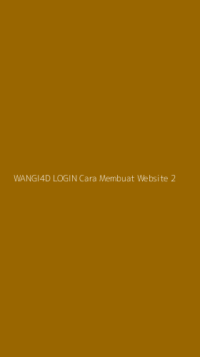 Tampilan Antarmuka Aplikasi Wangi4d Login Cara Membuat Website - 2