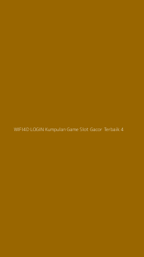 Tampilan Antarmuka Aplikasi Wifi4d Login Kumpulan Game Slot Gacor Terbaik - 4