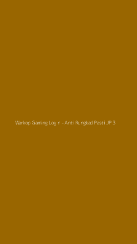 Tampilan Antarmuka Aplikasi Warkop Gaming Login - Anti Rungkad Pasti JP - 3