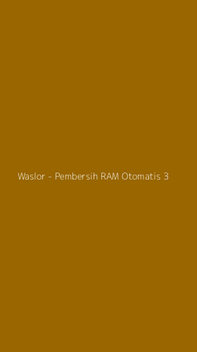 Tampilan Antarmuka Aplikasi Waslor - Pembersih RAM Otomatis - 3