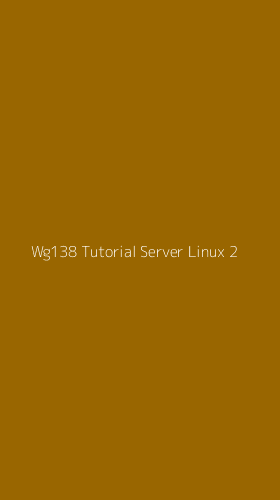 Tampilan Antarmuka Aplikasi Wg138 Tutorial Server Linux - 2