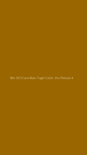 Tampilan Antarmuka Aplikasi Win 303 Cara Main Togel Colok Jitu Pemula - 4