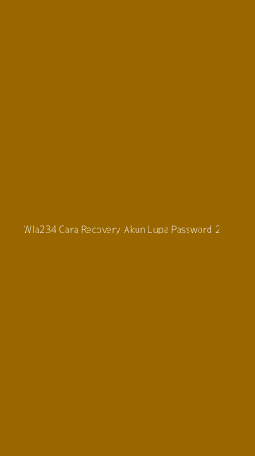 Tampilan Antarmuka Aplikasi Wla234 Cara Recovery Akun Lupa Password - 2