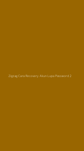 Tampilan Antarmuka Aplikasi Zigzag Cara Recovery Akun Lupa Password - 2