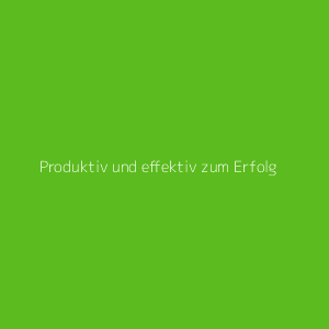 Produktiv und effektiv zum Erfolg