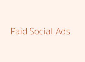 Paid Social Ads