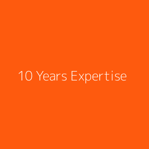 10 Years Expertise