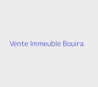 Vente Immeuble  Bouira