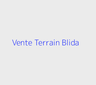 Vente Terrain  Blida
