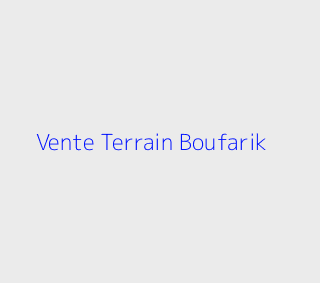Vente Terrain  Blida