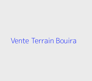 Vente Terrain  Bouira