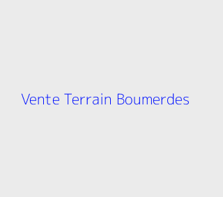 Vente Terrain  Boumerdes