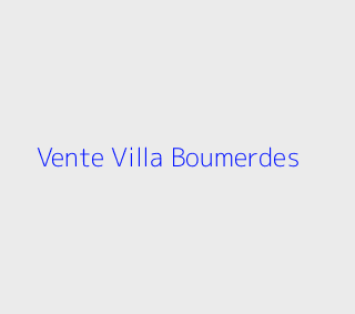 Vente Villa  Boumerdes