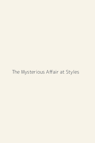 The Mysterious Affair at Styles by Agatha Christie cover-style recommendation image