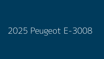 2025 Peugeot E-3008