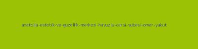 ANATOLIA ESTETİK VE GÜZELLİK MERKEZİ HAVUZLU ÇARŞI ŞUBESİ (Ömer Yakut)