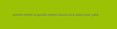 ANATOLIA ESTETİK VE GÜZELLİK MERKEZİ HAVUZLU ÇARŞI ŞUBESİ (Ömer Yakut)