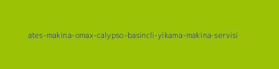ATEŞ MAKİNA OMAX CALYPSO BASINÇLI YIKAMA MAKİNA SERVİSİ