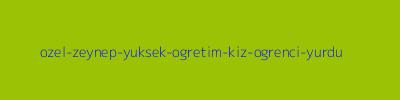 ÖZEL ZEYNEP YÜKSEK ÖĞRETİM KIZ ÖĞRENCİ YURDU