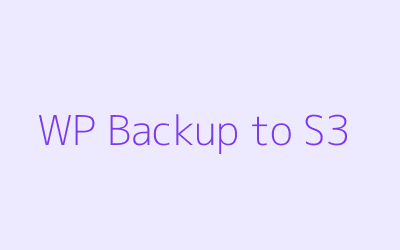 WP Backup to S3