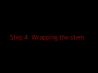Step 4: Wrapping the stem