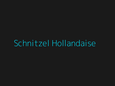 Bosphorus Grill – Schnitzel Hollandaise