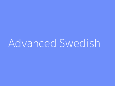 Advanced Swedish