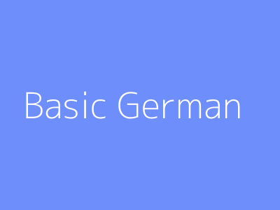 Basic German