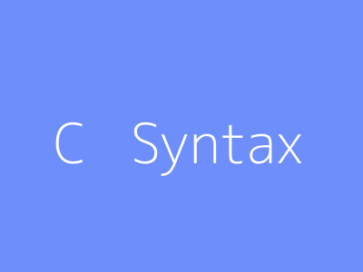 C++ Syntax