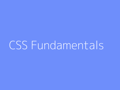 CSS Fundamentals