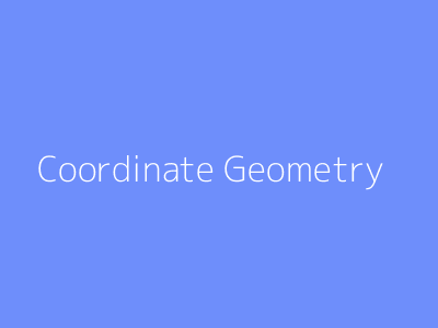 Coordinate Geometry