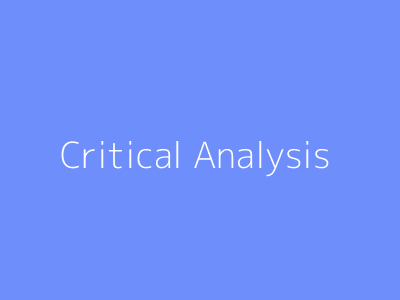 Critical Analysis