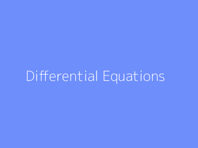 Differential Equations