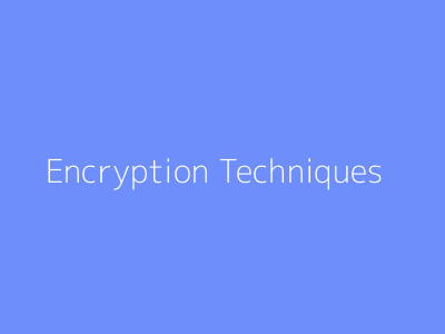 Encryption Techniques