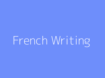 French Writing