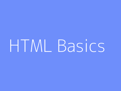 HTML Basics