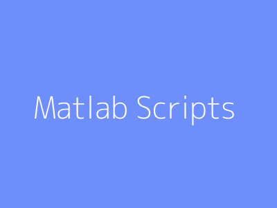 Matlab Scripts