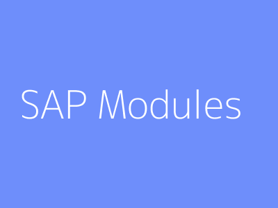 SAP Modules